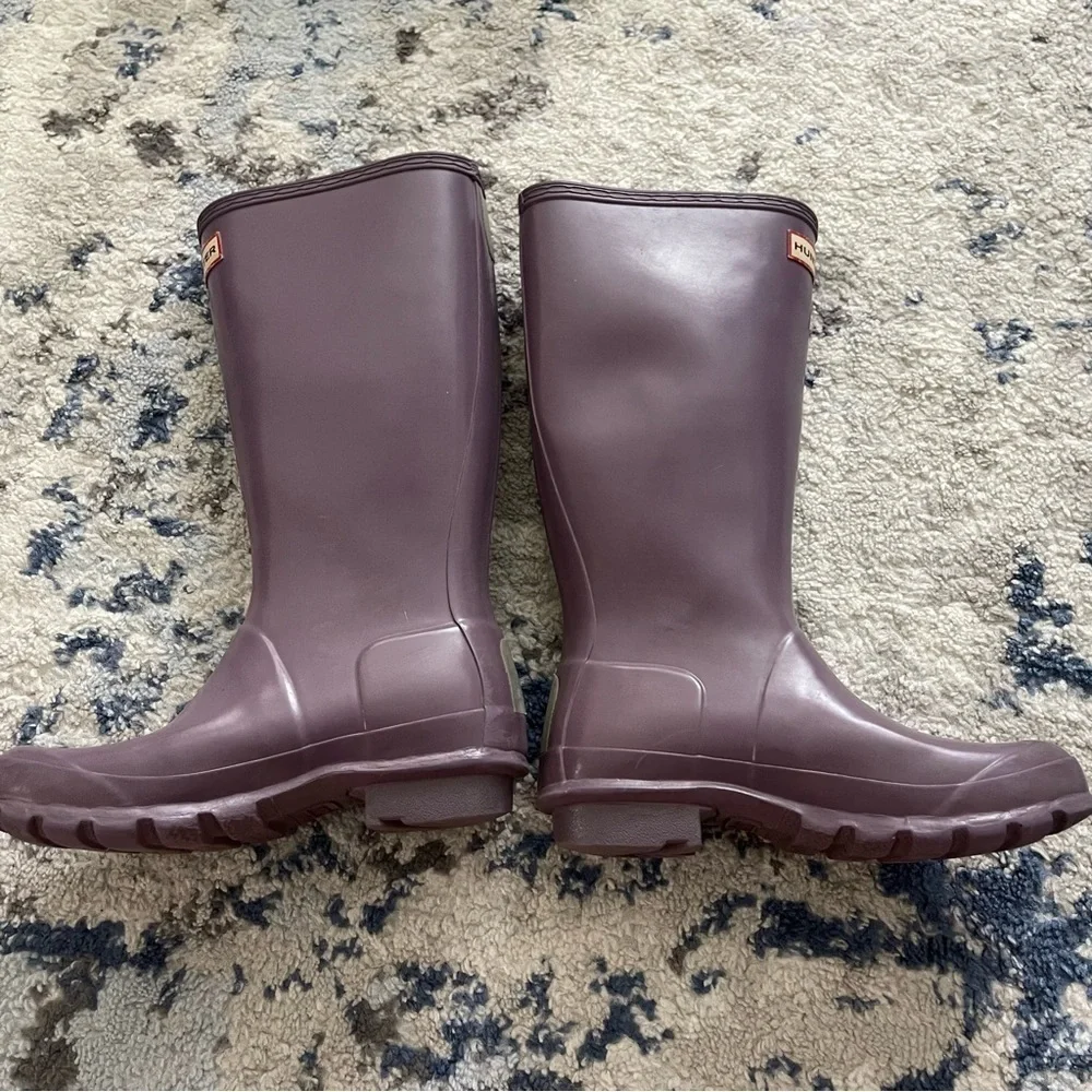 Hunter Classic Tall Rain Boots Lavender Purple Wellies Size 4